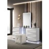 Prisma White Vanity Set w/ Stool