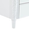 Swindon Pearl White Nightstand w/ LED