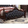Cremona Dark Cherry Upholstered Low Post Bed