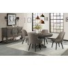 Foundry Round Dining Room Set w/ Upholstered Chairs