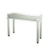 Montreal Silver Mirrored Console Table w/ Crystals