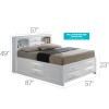 Marilla White Storage Youth Bed