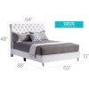 Maxx White Tufted Upholstered Bed