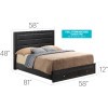Burlington Black Storage Youth Bed