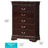 Louis Phillipe Cappuccino Chest