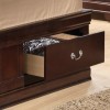 Louis Phillipe Cappuccino Bookcase Storage Bed