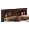 Louis Phillipe Cappuccino Bookcase Storage Bed