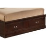 Louis Phillipe Cappuccino Bookcase Storage Bed