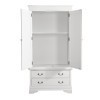 Louis Phillipe White Bookcase Storage Youth Bedroom Set
