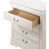 Louis Phillipe White Bookcase Storage Youth Bedroom Set