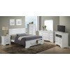 Louis Phillipe White Storage Bedroom Set