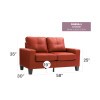 Newbury Red Modular Loveseat