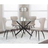 Eclipse Round Dining Room Set w/ Taupe Chairs