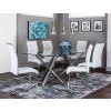 Mantis Rectangular Dining Room Set w/ Light Gray Chairs