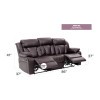 Daria Dark Brown Reclining Living Room Set