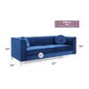 Delray Navy Blue Living Room Set