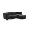 Delray Black Sofa Chaise