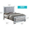 Hollywood Hills Silver Champagne Youth Panel Bed