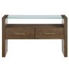 Garland Toffee Glass Top Sofa Table