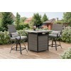 Arosa Outdoor Fire Pit Counter Height Dining Set