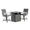 Arosa Outdoor Fire Pit Counter Height Dining Set