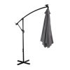 Glam Graphite Cantilever Umbrella w/ Solar Panel and LED Strip Lighting