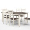 Glennwood Rectangular Dining Table (Rubbed White / Charcoal)