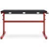 Lynxtyn Adjustable Height Desk (Red and Black)