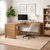 Plum Creek Sierra Brown L-Shaped Home Office Set