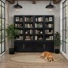 Harbor Black Cabinet Bookcase Pier
