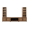 Harbor Bourbon Oak Fireplace Entertainment Wall