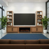 Harbor Bourbon Oak Fireplace Entertainment Wall