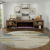 Harbor Bourbon Oak 95-inch Fireplace Console