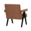 Helen Black Wood Finish Accent Chair