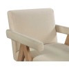 Helen Brown Wood Finish Accent Chair