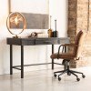Sawyer Wood Dowel Desk Set w/ Cognac Task Chair