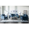 Everly Blue Velvet Living Room Set