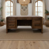 Haven Bourbon Oak 66-inch Executive Desk