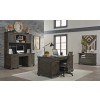 Oxford 66 Inch Executive Home Office Set (Peppercorn)