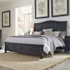 Oxford Sleigh Storage Bed (Rubbed Black)