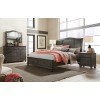 Oxford Sleigh Storage Bedroom Set (Peppercorn)