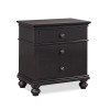 Oxford Two Drawer Nightstand (Rubbed Black)