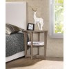Cessna Oval Bedside Table (Taupe)