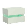 Dreamy Nightstand w/ Acrylic Panel and LED Lighting (White)
