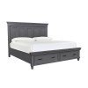 Caraway Panel Storage Bed (Aged Slate)