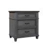 Caraway Two Drawer Nightstand (Aged Slate)