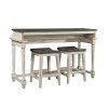 Hinsdale Console Bar Table w/ Two Stools (Cottonwood)