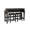 Reeds Farm Console Bar Table w/ Two Stools (Weathered Black)