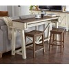Pinebrook Console Bar Table w/ 2 Stools (Prairie White)