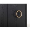 Ebano Distressed Black 4-Door Console